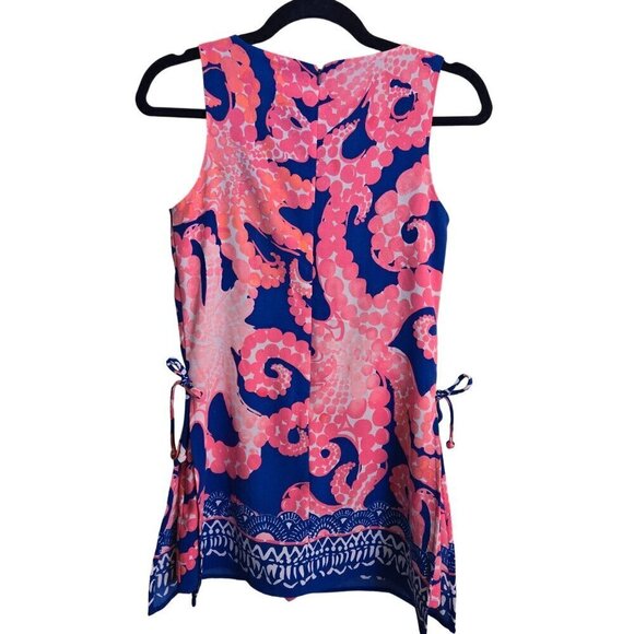 Lilly Pulitzer Donna Romper Rare Mocean Pattern Starfish Design Size 00 - Picture 3 of 9